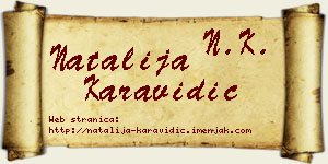 Natalija Karavidić vizit kartica